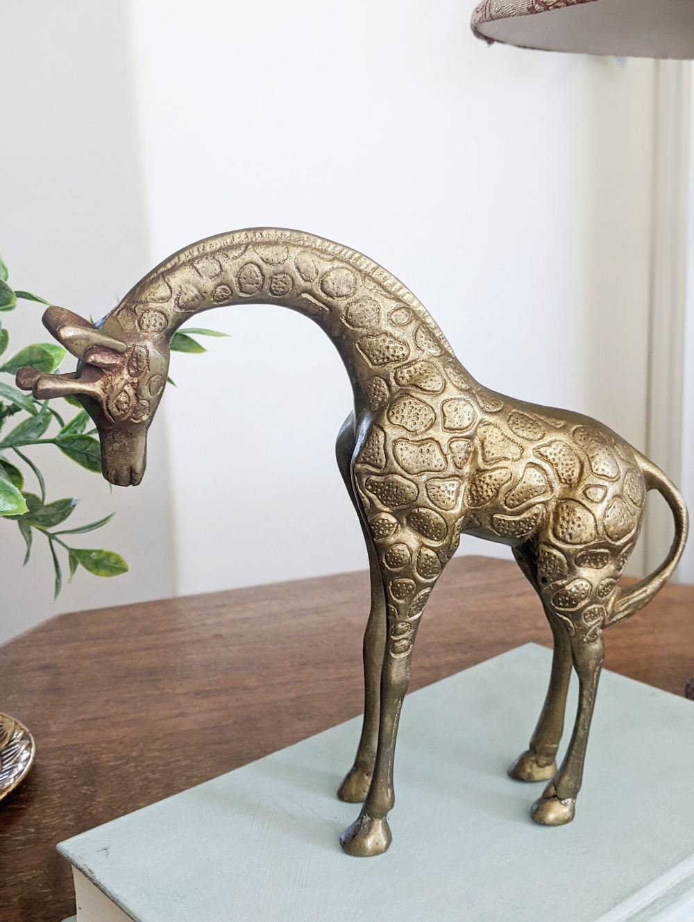 Solid Brass Giraffe Figurine